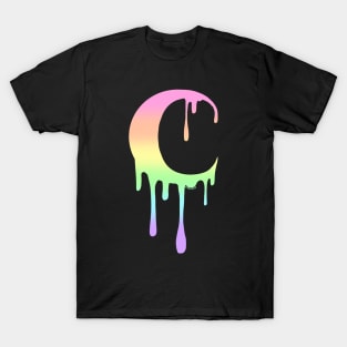 Rainbow Dripping Moon T-Shirt